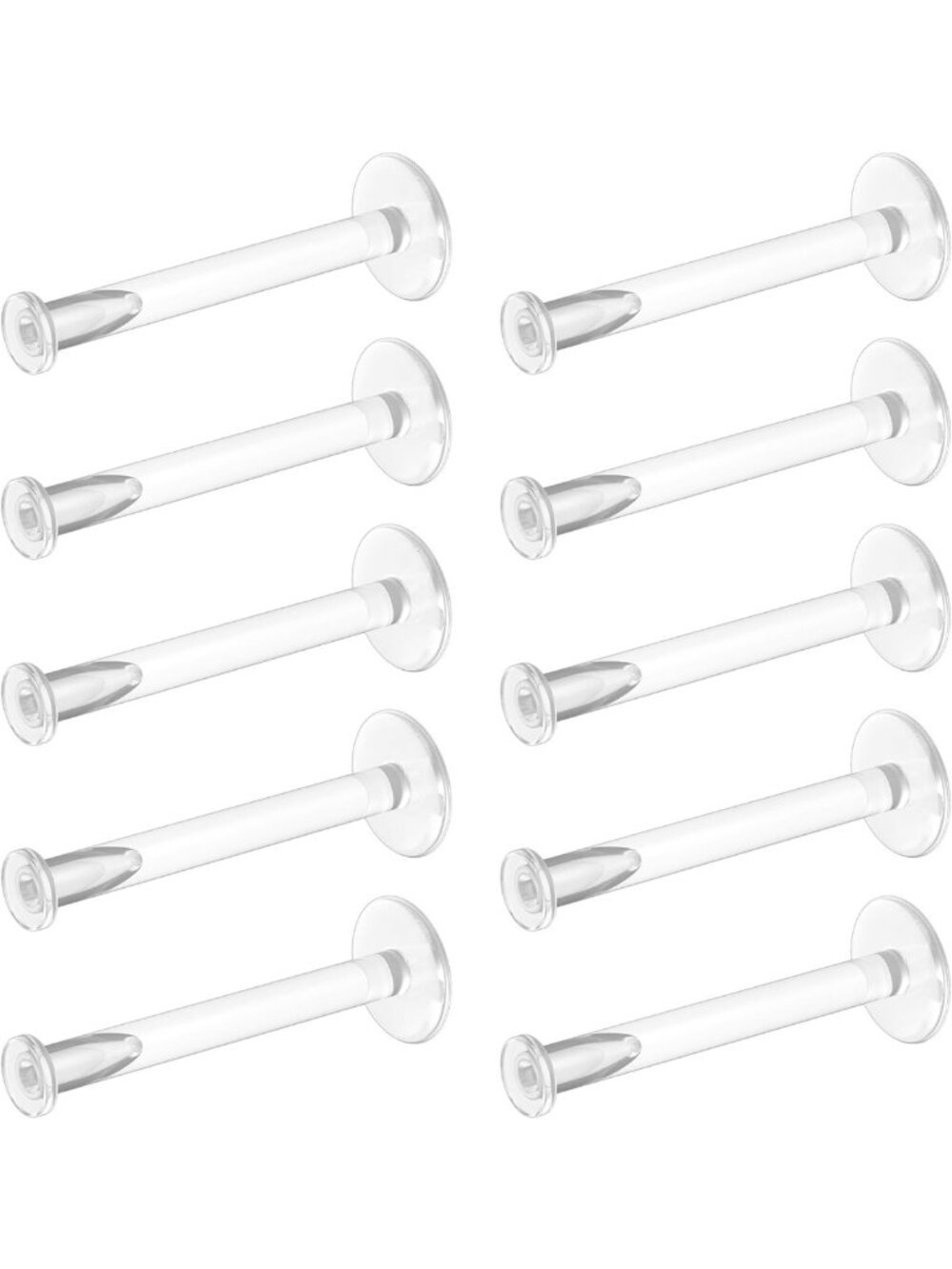 Clear Sports Earrings for Work & School, Labret Studs for Cartilage, Helix
